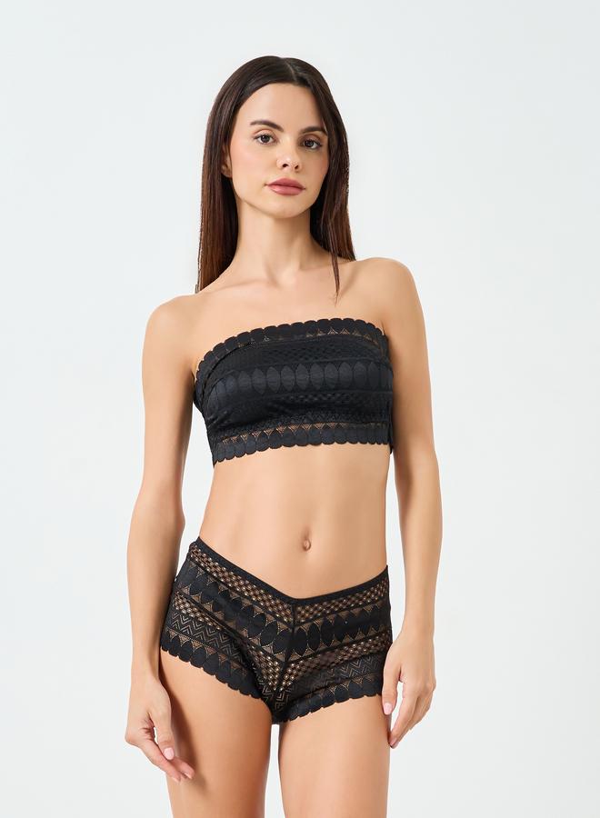 تايك تو طقم لانجري حمالة صدر دانتيل بدون حمالات وبدون أسلاك مع كيلوت - Image 2